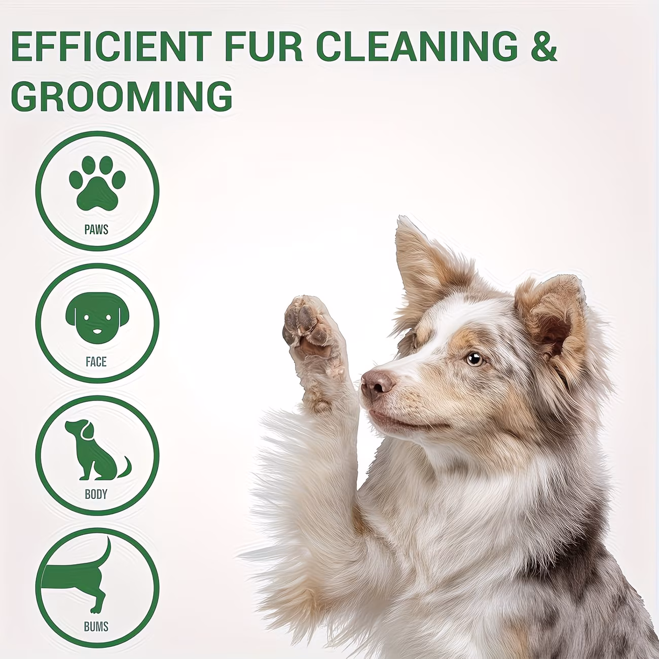 80 Sheets/1 Pack Pet Wipes - Specialized Cleaning Wipes for Dogs and Cats. Safe and Gentle for Eyes, Ears, Mouth, Paws, Fur, and Private Areas. Portable Dispenser for Daily Pet Care. Quick Cleaning. Ideal for Wiping Paws After Walks and Cleaning Ear - Image 4