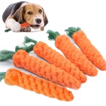 Interactive Durable Carrot-Shaped Dog Toy with Tassel