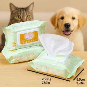 80 Sheets/1 Pack Pet Wipes - Specialized Cleaning Wipes for Dogs and Cats. Safe and Gentle for Eyes, Ears, Mouth, Paws, Fur, and Private Areas. Portable Dispenser for Daily Pet Care. Quick Cleaning. Ideal for Wiping Paws After Walks and Cleaning Ear