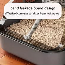 Semi-Closed Cat Litter Box with Scoop - Image 2