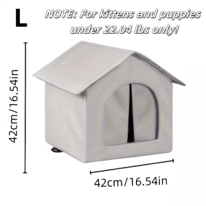 Foldable Soft Indoor Pet Kennel House with Removable Cushion – For Cats & Small Dogs