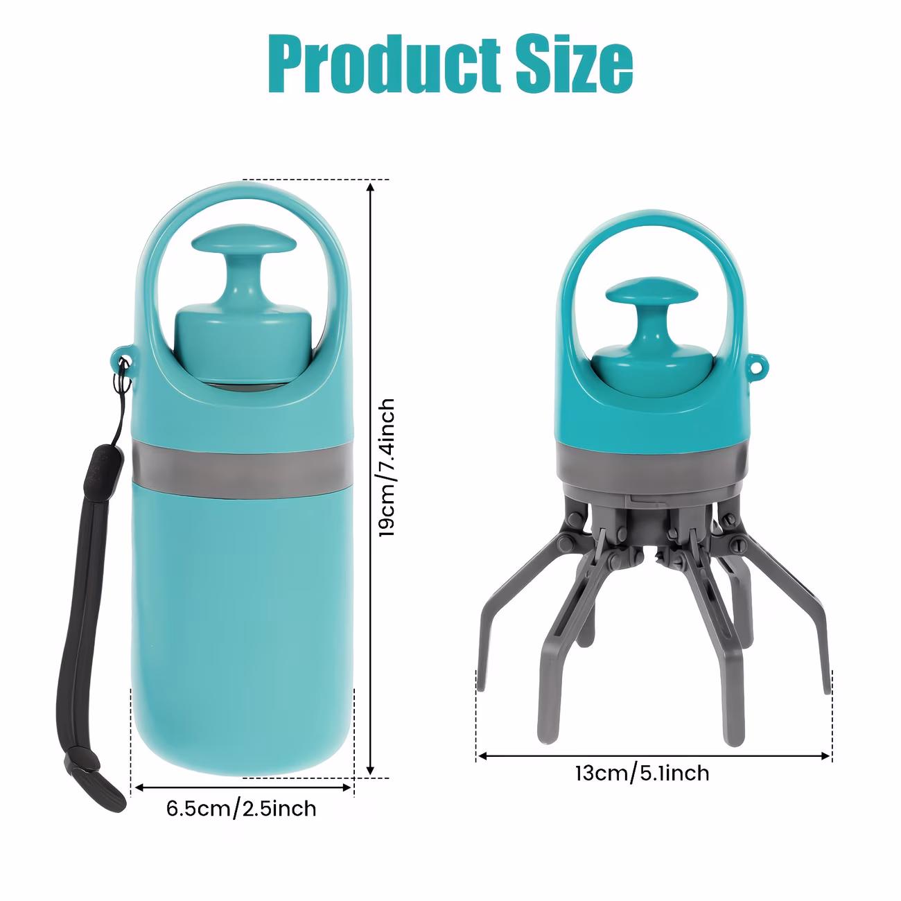 Portable Dog Pooper Scooper with Waste Bag Dispenser – One-Hand Pet Waste Picker - Image 3