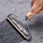 Reusable Pet Hair Remover Roller with Wooden Handle for Cats & Dogs