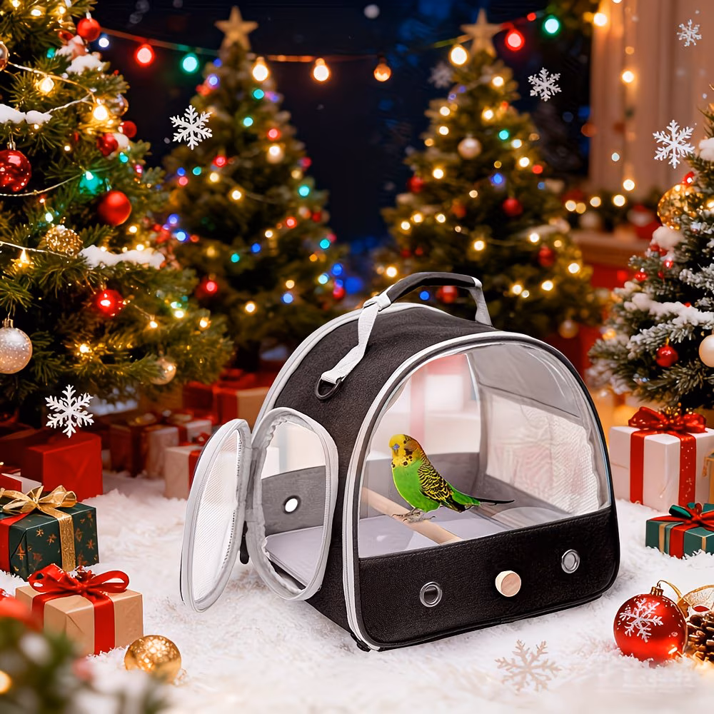 Portable Bird Travel Carrier Backpack – Breathable Cage for Small Birds - Image 3