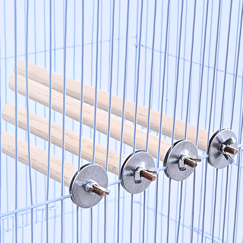 Natural Wooden Bird Perches (5-Pack) – Cage Perch Set for Parrots & Small Birds - Image 3