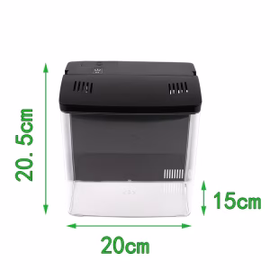 Compact Glass Aquarium with LED Light & Filter – 4.5L Fish Tank for Betta & Small Fish