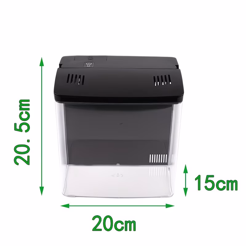 Compact Glass Aquarium with LED Light & Filter – 4.5L Fish Tank for Betta & Small Fish