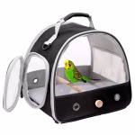 Portable Bird Travel Carrier Backpack – Breathable Cage for Small Birds