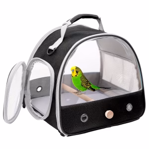 Portable Bird Travel Carrier Backpack – Breathable Cage for Small Birds