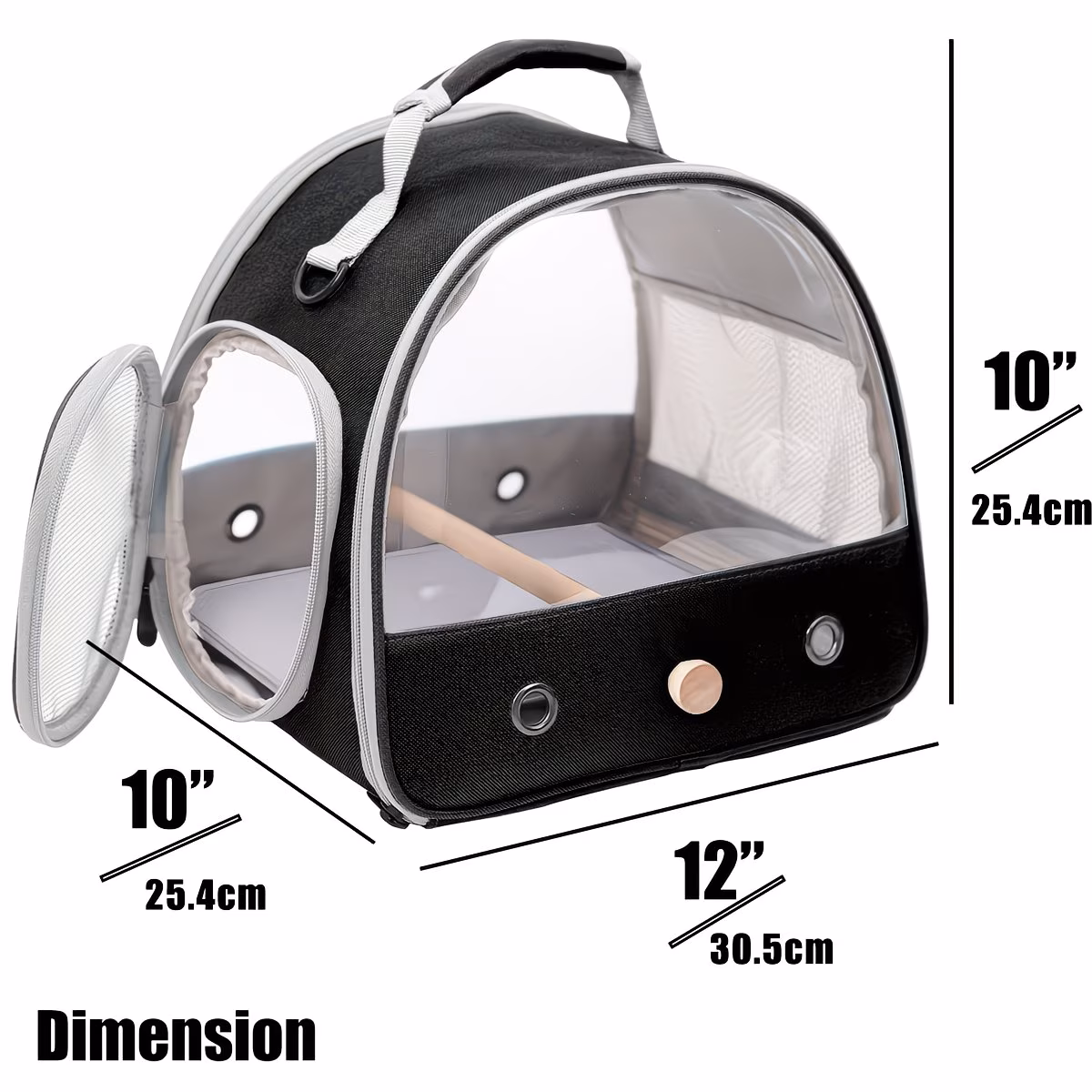 Portable Bird Travel Carrier Backpack – Breathable Cage for Small Birds - Image 2