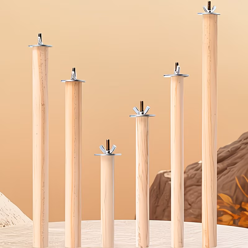 Natural Wooden Bird Perches (5-Pack) – Cage Perch Set for Parrots & Small Birds - Image 2