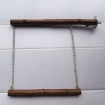 Natural Wood Bird Swing Perch – Hanging Cage Perch for Parrots & Small Birds