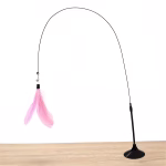 Interactive Cat Teaser Wand Toy with Feather – Flexible Cat Play Stick